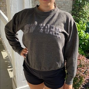 New York gray sweater